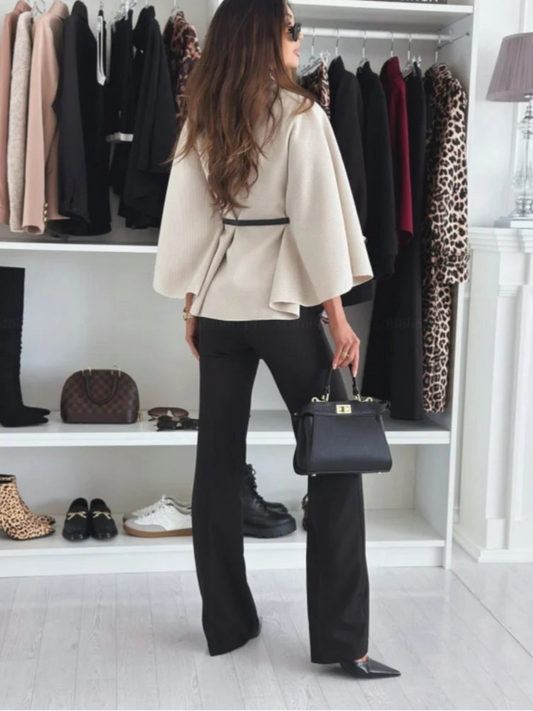 Button Cape Coat